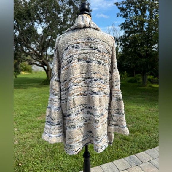 Anthropologie MOTH Oversized Cream Cabin Chloe Sweater Pockets Size Small - Picture 10 of 16